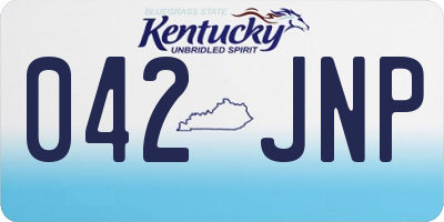 KY license plate 042JNP