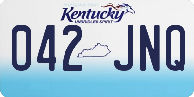 KY license plate 042JNQ