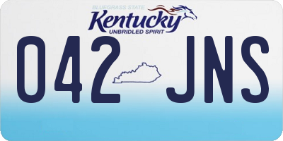 KY license plate 042JNS
