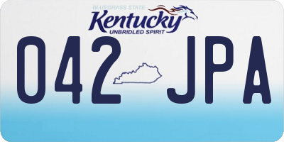 KY license plate 042JPA