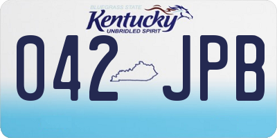 KY license plate 042JPB