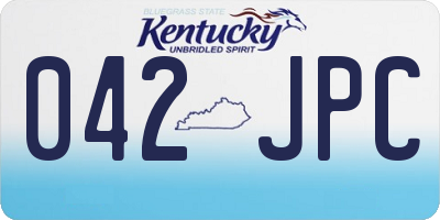 KY license plate 042JPC