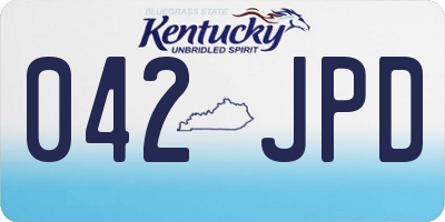 KY license plate 042JPD