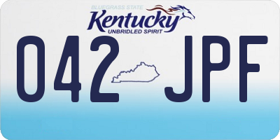 KY license plate 042JPF