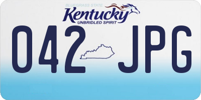 KY license plate 042JPG