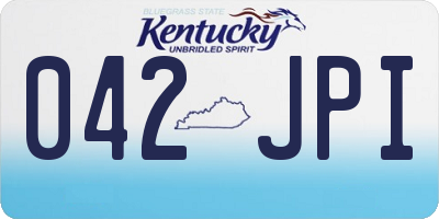 KY license plate 042JPI