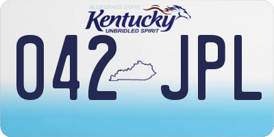 KY license plate 042JPL