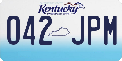KY license plate 042JPM