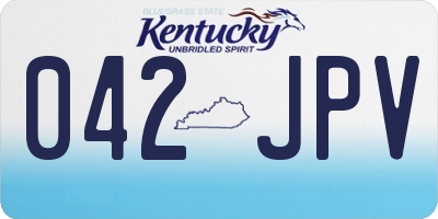 KY license plate 042JPV