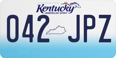 KY license plate 042JPZ
