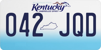 KY license plate 042JQD