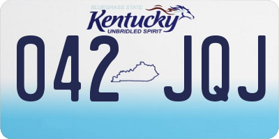 KY license plate 042JQJ
