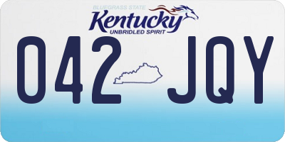 KY license plate 042JQY