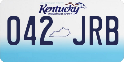 KY license plate 042JRB