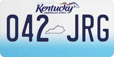 KY license plate 042JRG