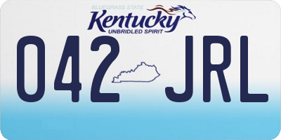 KY license plate 042JRL