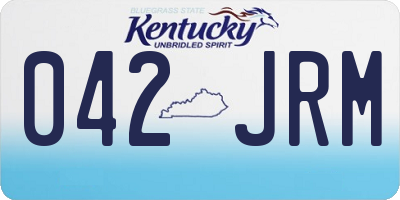 KY license plate 042JRM