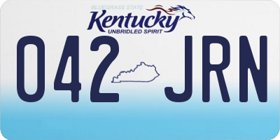 KY license plate 042JRN
