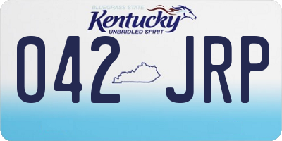 KY license plate 042JRP