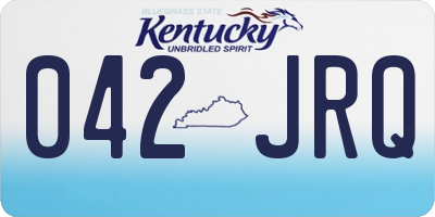 KY license plate 042JRQ