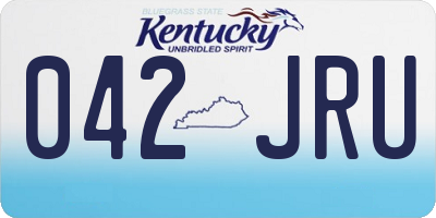 KY license plate 042JRU