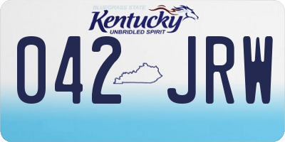 KY license plate 042JRW