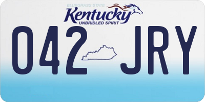KY license plate 042JRY