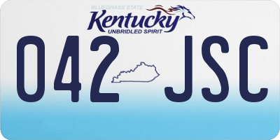 KY license plate 042JSC