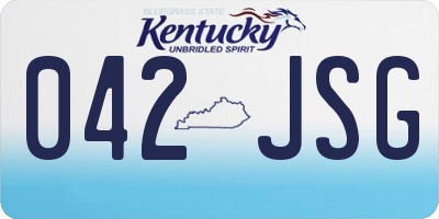 KY license plate 042JSG