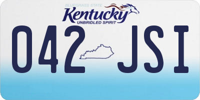 KY license plate 042JSI