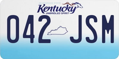 KY license plate 042JSM
