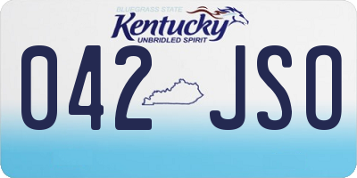 KY license plate 042JSO