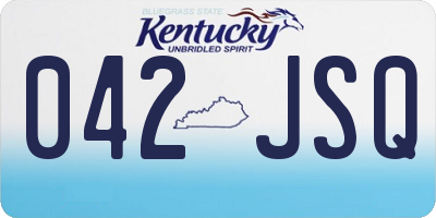 KY license plate 042JSQ