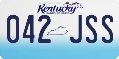 KY license plate 042JSS