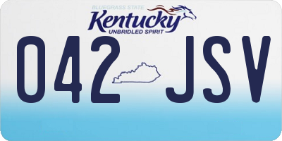 KY license plate 042JSV