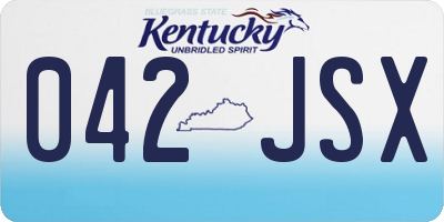 KY license plate 042JSX