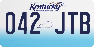 KY license plate 042JTB