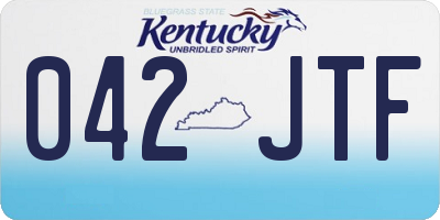 KY license plate 042JTF