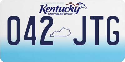KY license plate 042JTG