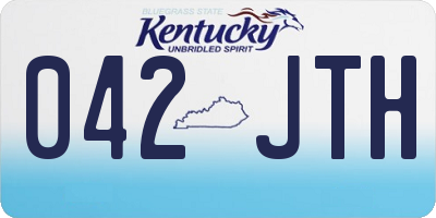 KY license plate 042JTH