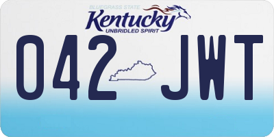KY license plate 042JWT