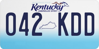 KY license plate 042KDD