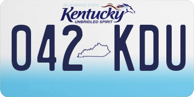 KY license plate 042KDU