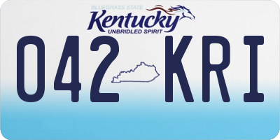 KY license plate 042KRI