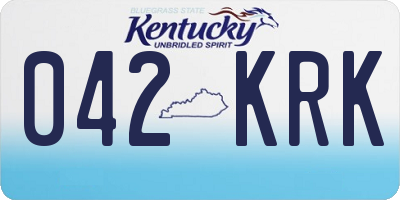 KY license plate 042KRK