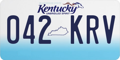 KY license plate 042KRV