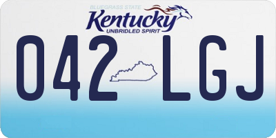 KY license plate 042LGJ