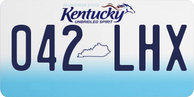 KY license plate 042LHX