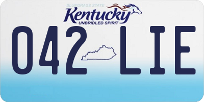 KY license plate 042LIE