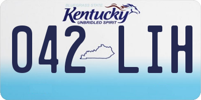 KY license plate 042LIH